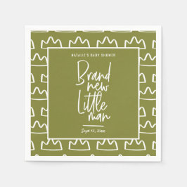 Moderne handgeschriebene Babydusche Serviette