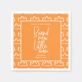 Moderne handgeschriebene Babydusche Serviette