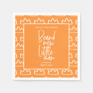 Moderne handgeschriebene Babydusche Serviette