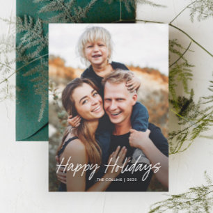 Moderne handgeschriebene Foto-Magnet-Weihnachtskar Magnetkarte