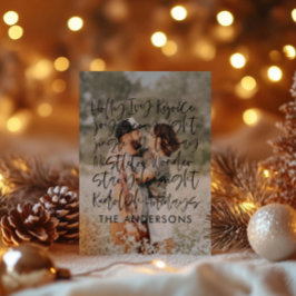 Moderne handgeschriebene Fotokarten Holiday Foto C