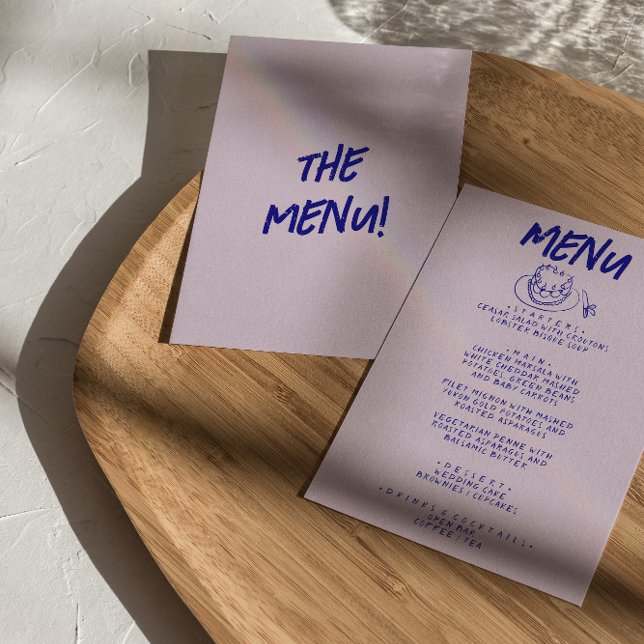 Moderne handgeschriebene, Gezeichnet Retro Cake We Menükarte (Von Creator hochgeladen)