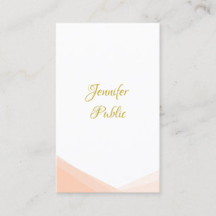 Moderne handgeschriebene Gold Script Template Tren Visitenkarte