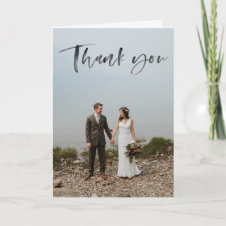 Moderne handgeschriebene Hochzeit Danke Karte