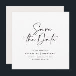 Moderne handgeschriebene Hochzeitsankündigung Save The Date<br><div class="desc">Moderne klassische Typografie kühn Hochzeit speichern die Dattelkarte. Mit moderner,  eleganter Typografie und gestreiftem Backer-Design. Farben können individuell angepasst werden.</div>