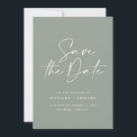 Moderne handgeschriebene Hochzeitsankündigung Save The Date<br><div class="desc">Moderne klassische Typografie kühn Hochzeit speichern die Dattelkarte. Mit moderner, eleganter Typografie und gestreiftem Backer-Design. Farben können individuell angepasst werden.</div>