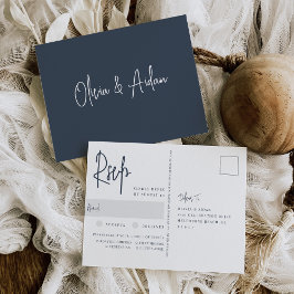 Moderne, handgeschriebene Hochzeitssaal-UAWG Postkarte