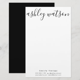 Moderne, handgeschriebene Kalligraphie Schlicht Briefpapier
