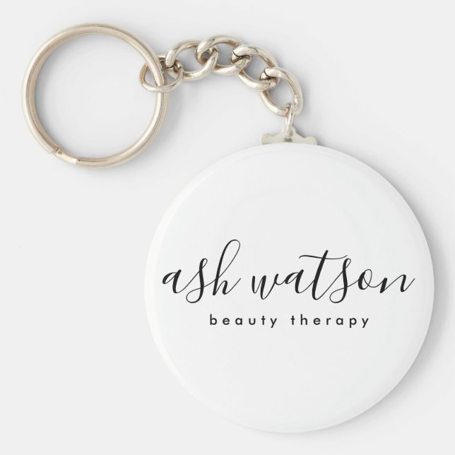 Moderne, handgeschriebene Kalligraphie Schlicht Schlüsselanhänger (Vorne)