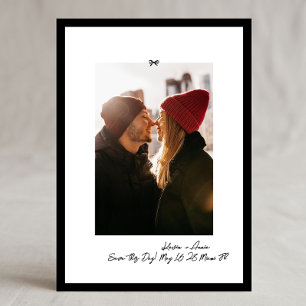 Moderne handgeschriebene kleine Bogen-Foto-Speiche Save The Date