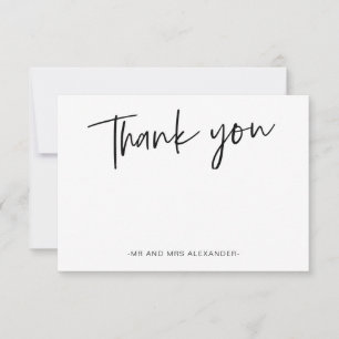 Moderne handgeschriebene Mint Danke