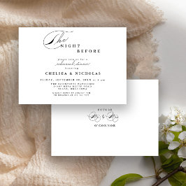 Moderne, handgeschriebene Nacht vor dem Probe Einladung
