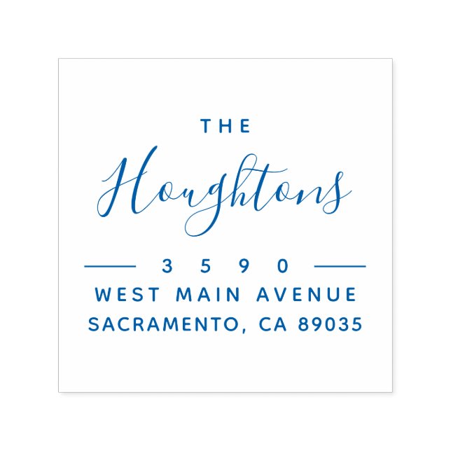 Moderne handgeschriebene Name-Rücksendeadresse Permastempel (Design)