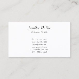 Moderne handgeschriebene Schrift Elegant Minimalis Visitenkarte