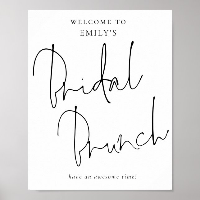 Moderne handgeschriebene Schrift Willkommen bei Br Poster (Vorne)