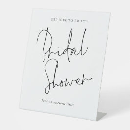 Moderne handgeschriebene Schrift Willkommen im Bra Sockelschild