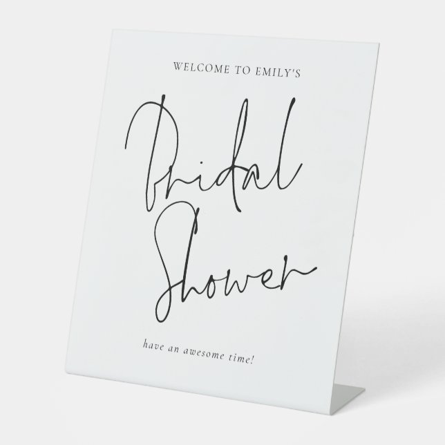 Moderne handgeschriebene Schrift Willkommen im Bra Sockelschild (Vorderseite)