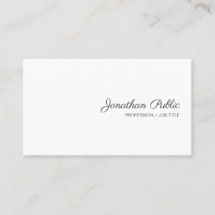 Moderne handgeschriebene Schriftart Name Einfache Visitenkarte