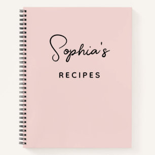 Moderne handgeschriebene Signatur-Schrift Blush-Re Notizbuch