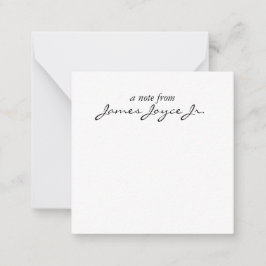 Moderne handgeschriebene, stilvolle Kalligraphie Mitteilungskarte