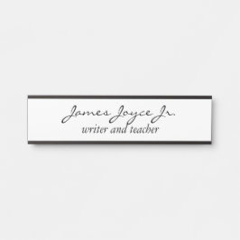 Moderne handgeschriebene, stilvolle Namensakademie Türschild