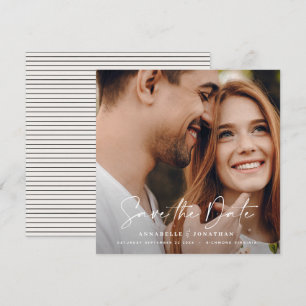 Moderne handgeschriebene Typografie Hochzeit 1 Fot Save The Date