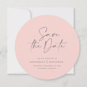 Moderne handgeschriebene Typografie Hochzeit rosa  Save The Date