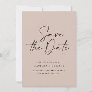 Moderne handgeschriebene Typografie-Hochzeitsanzei Save The Date
