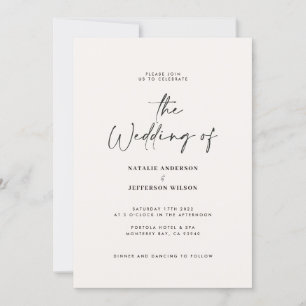Moderne handgeschriebene Typografie-Hochzeitseinla Save The Date