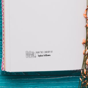 Moderne, handgezeichnet Bücher aus der Bibliothek Permastempel