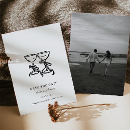 Moderne handgezeichnete Hochzeit rettet das Datum Save The Date