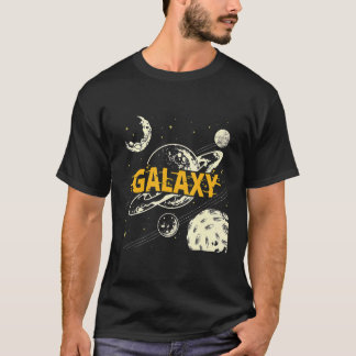 Moderne Handgezeichnete Universum Galaxy Planet Mo T-Shirt