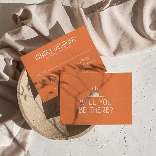 Moderne handgezeichnete Western Wüste Einzigartige RSVP Karte (Von Creator hochgeladen)