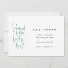 Moderne, handgezogene Babydusche laden Ankündigung