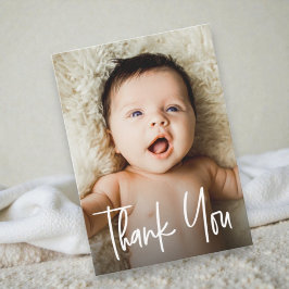 Moderne Handlettering Benutzerdefinierte Baby Show Dankeskarte