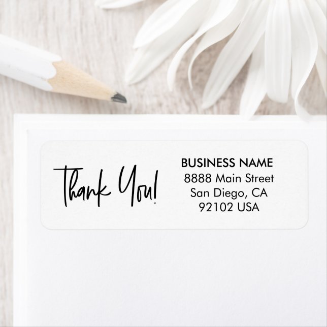 Moderne Handlettering Dankeschön Geschäftsadresse  (Insitu)
