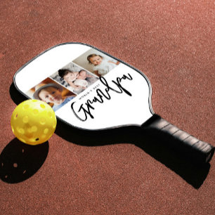Moderne Handlettering World's Best Opa Fotos Pickleball Schläger