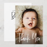Moderne Handschrift Custom Foto Baby Taufe
