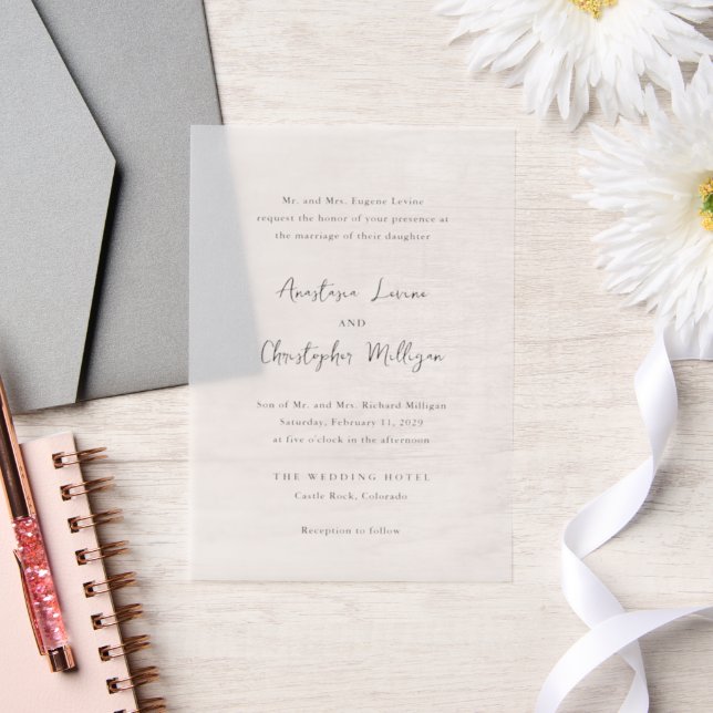 Moderne Handschrift Elegante Hochzeit (Hochzeit)