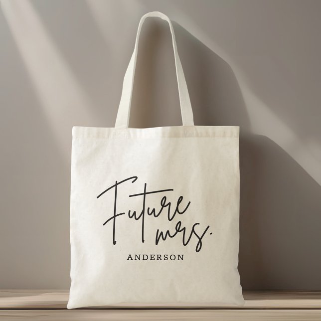 Moderne Handschrift Future Mrs. Tragetasche (Von Creator hochgeladen)
