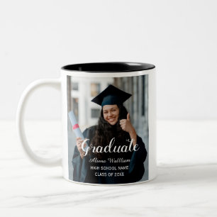MODERNE HANDSCHRIFT INDIVIDUELL ANGEFERTIGT FOTO ZWEIFARBIGE TASSE