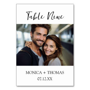 Moderne Handschrift + klassisches Serif-Bild Tischnummer