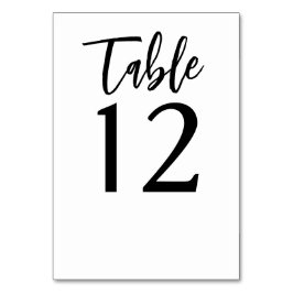 Moderne Handschrift Minimalistische Hochzeit Tischnummer