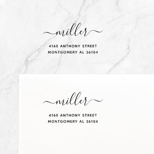 Moderne Handschrift Name & Rücksendeadresse 08d. Permastempel