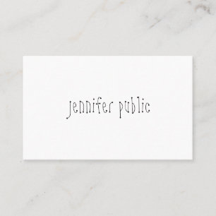 Moderne Handschrift Name Text Template Chic Visitenkarte