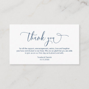 Moderne Handschrift Navy Tinte Drehbuch, Hochzeit  Begleitkarte