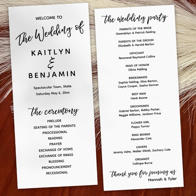 Moderne Handschrift Typografie Simple White Programm (Von Creator hochgeladen)