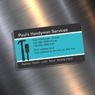 Moderne Handwerker Magnet Geschäftskarten
