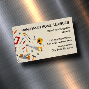 Moderne Handwerker Visitenkartenmagneten Magnetische Visitenkarte