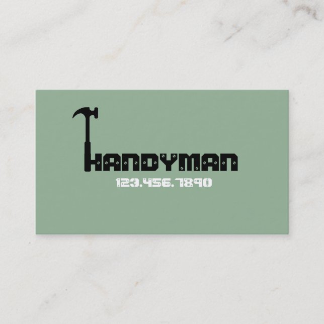 Moderne Handyman Maintenance Business Card Visitenkarte (Vorderseite)